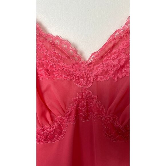 VINTAGE 60'S VANITY FAIR PLEATED HEM SLIP DRESS PUNK M - Picture 3 of 10